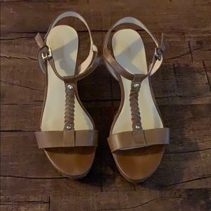 Beige wedges